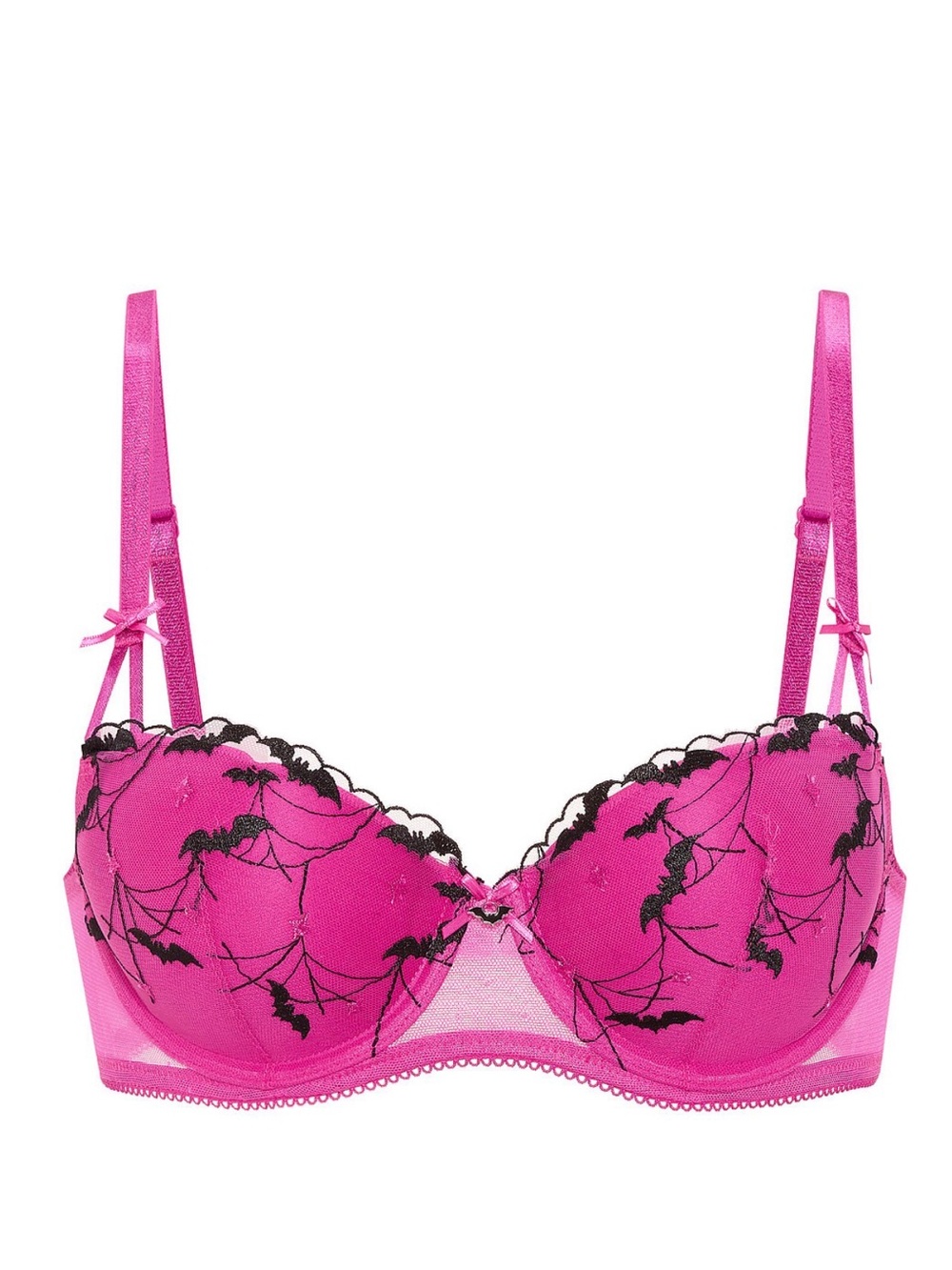 Victoria's Secret Pink Bra with Bad Ghoul Embroidery